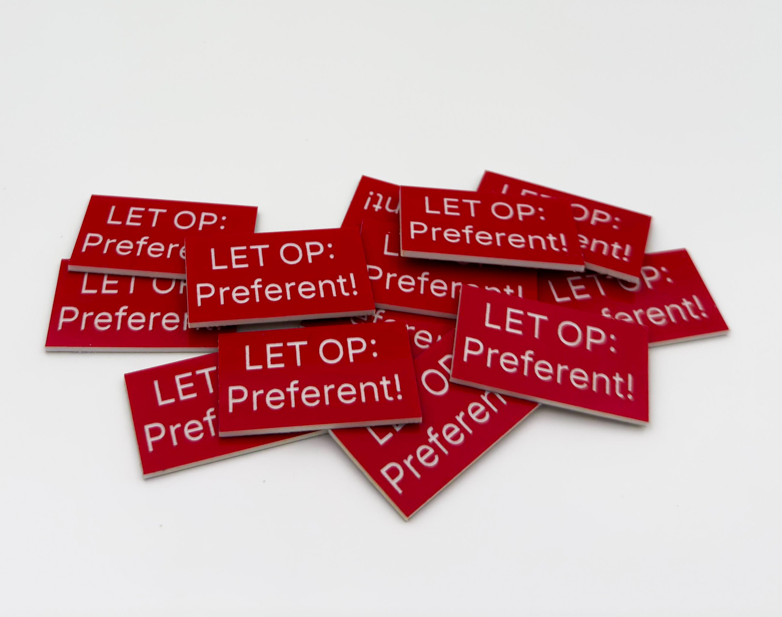 Labels gemaakt op aanvraag, met 3M bevesting kleeflaag